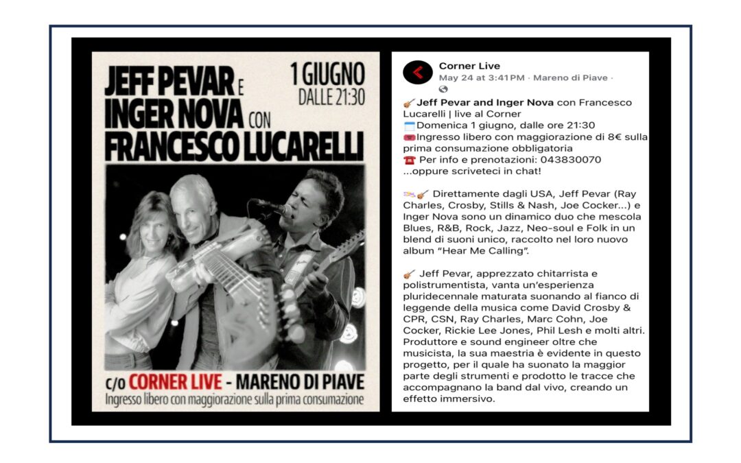 Jeff Pevar and Inger Nova con Francesco Lucarelli